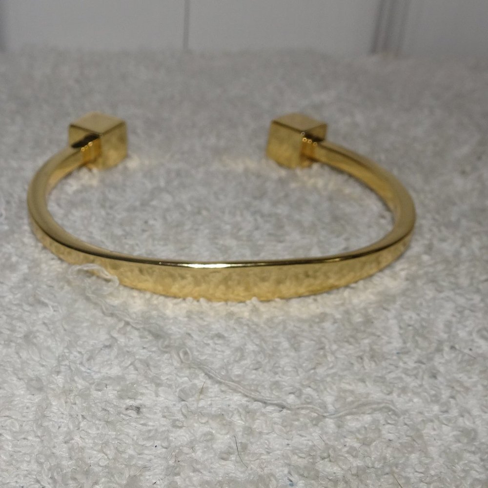 J. Crew Barbell Gold Tone Cuff Bracelet